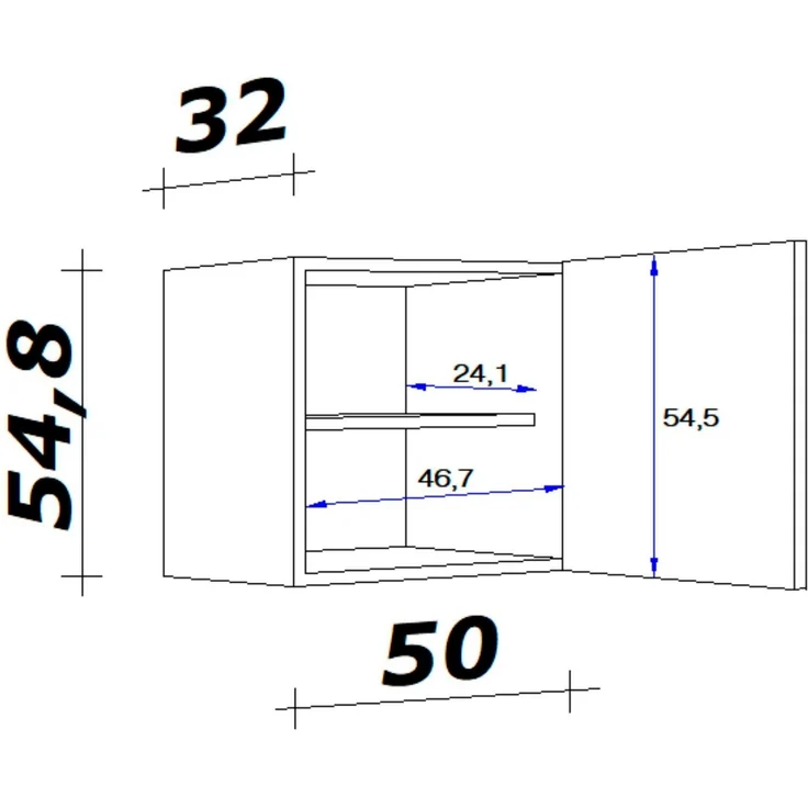 Flex-Well Hängeschrank Nepal (B x H x T) 50 x 54,8 x 32 cm – Bild 2