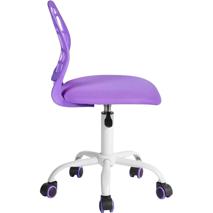 FurnitureR 2 Stück Home Office Stuhl, ergonomisch, verstellbar, Höhe Swivel Rolling, Computerstuhl für Zuhause, Büro und Studie, Metall, Rosa, Lila, 38,5 x 40 x 75 cm – 87 cm – Bild 7
