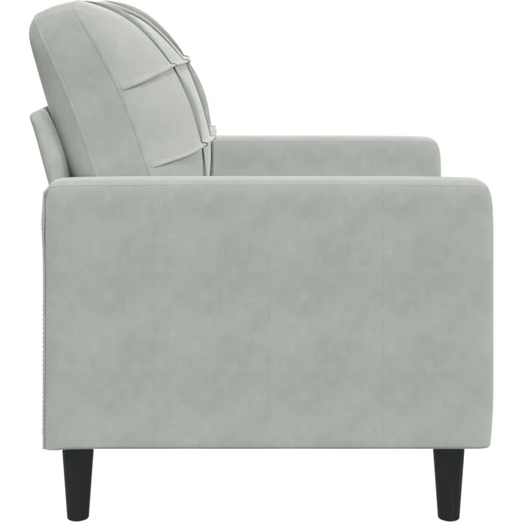 vidaXL Sessel Hellgrau 60 cm Samt 4007604 – Bild 4