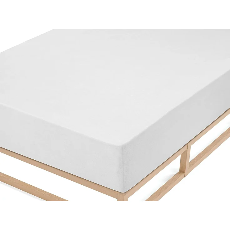 biberna Frottee-Stretch-Spannbetttuch 0012344, weiß, 1x 180x200 cm - 200x200 cm – Bild 2