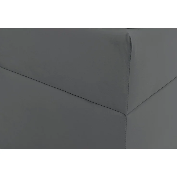 Selsey 'Daissy' Boxbett 160×200 mit Matratze und Topper, Samt, Grau – Bild 10