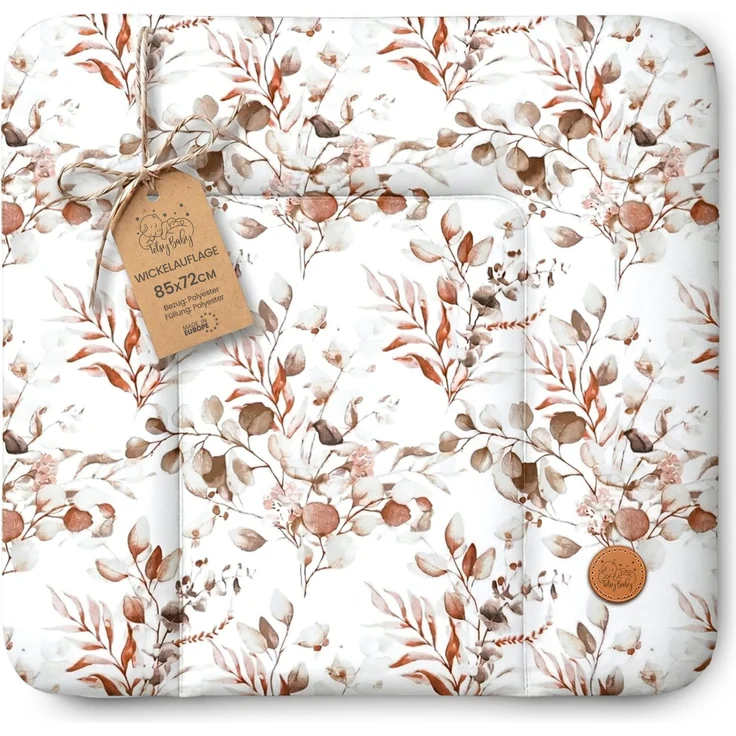 Wickelauflage Wickelunterlage abwaschbar und wasserdicht 85x72 cm - Wickelmatte zum Auflegen auf Wickeltisch Wickelaufsatz Wickelkommode oder Waschmaschine Oeko-Tex 85x72 Blätter