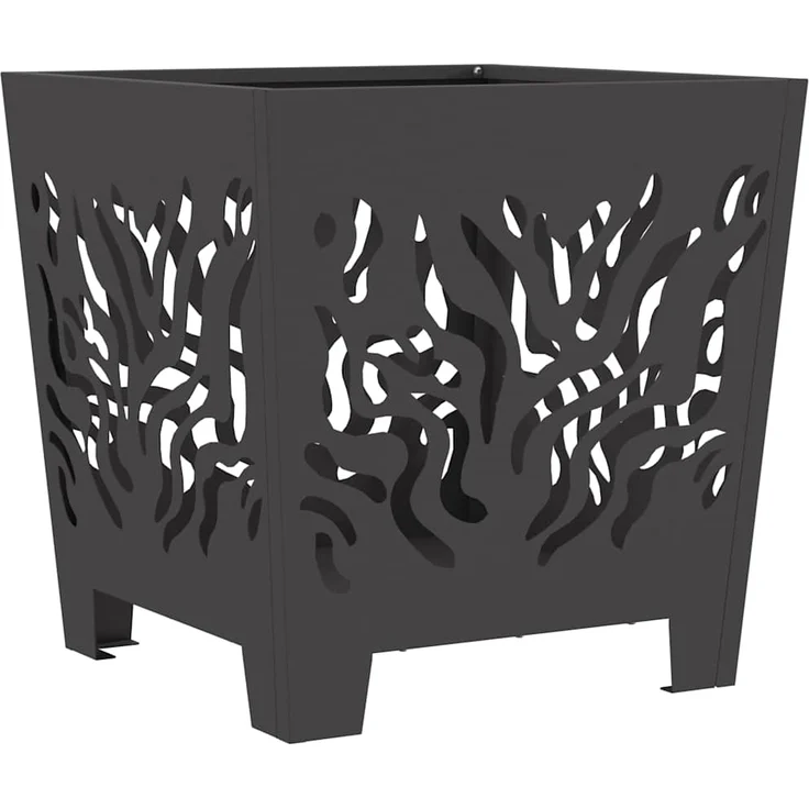 vidaXL Feuerstelle Schwarz 40 x 40 x 40 cm Stahl 858912 – Bild 1