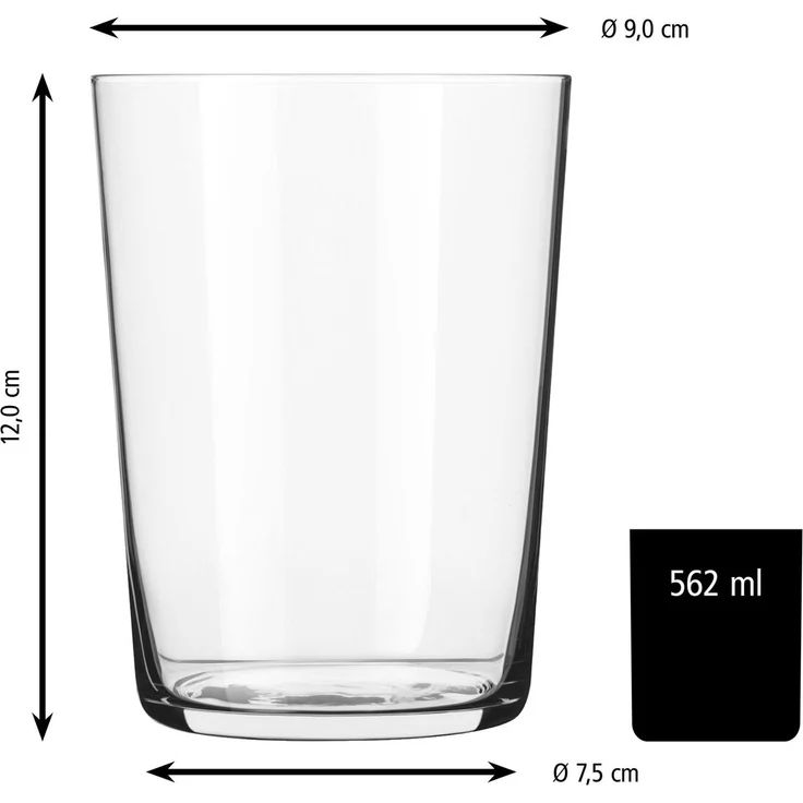 LIBBEY Gläser-Set Libbey Cooler Glas, 12er Set -CIDRA-, 12-tlg, Glas, 562 ml, hochwertig verarbeitet, im modernen Design – Bild 4