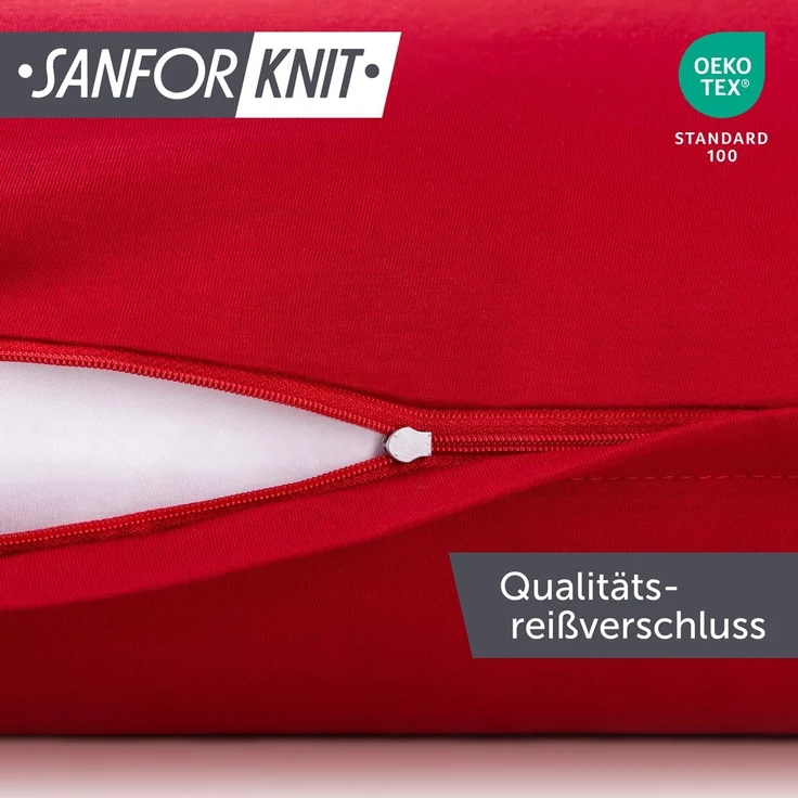 Blumtal Kissenbezug Premium Jersey 2er Set, Oeko-Tex Zertifiziert, (2 Stück), 100% Baumwolle – Bild 3