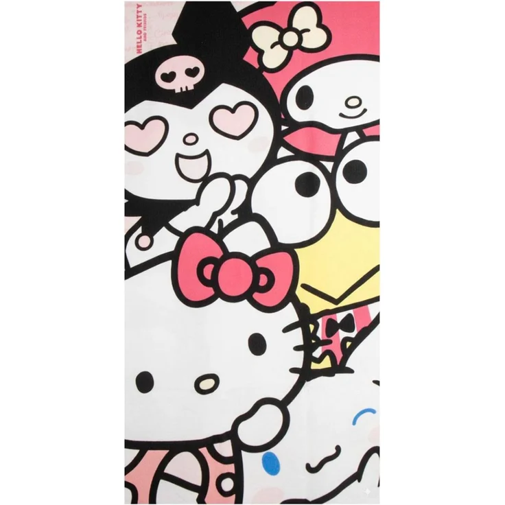 Hello Kitty Kinder Handtuch Polyester für Badezimmer Strand und Sporttasche 35x25 cm – Bild 1