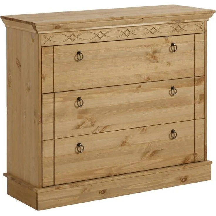 Home affaire Schubkastenkommode Indra, aus massiver Kiefer, mit 3 Schubladen, Breite: 100 cm – Bild 4