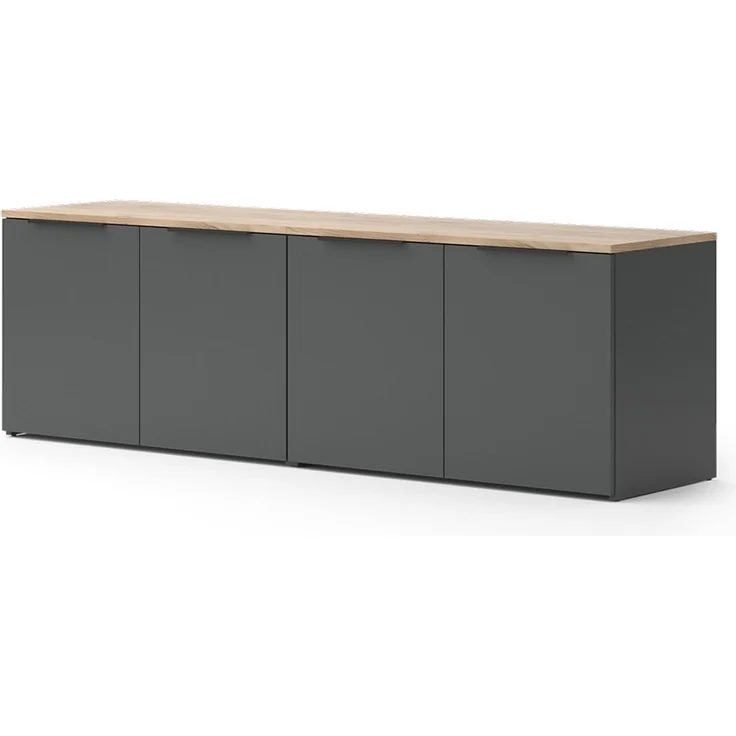 Wohnwand Wido Anthrazit 2 Teile Vicco – Bild 1