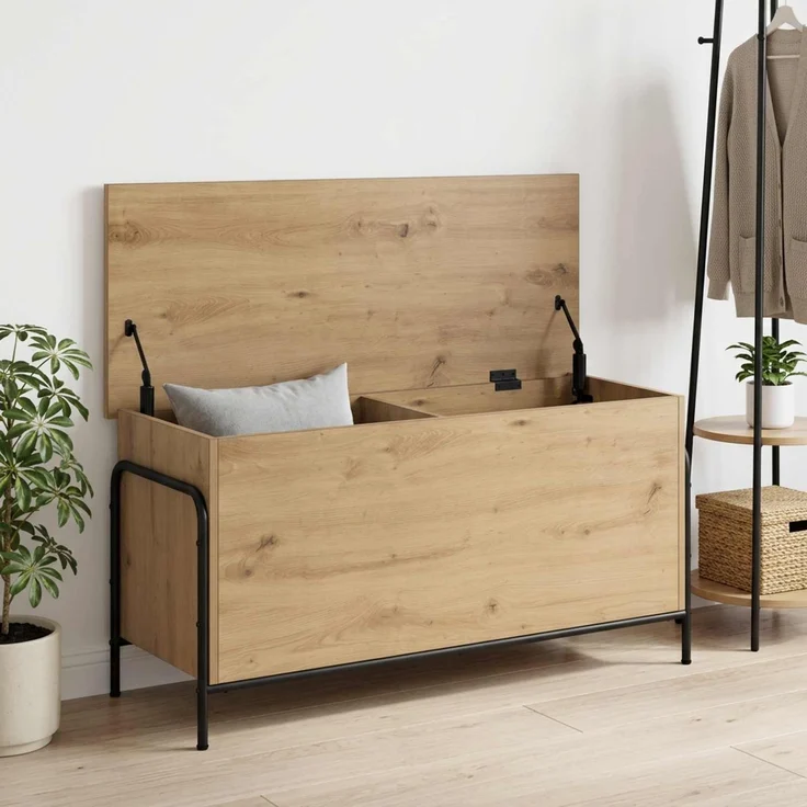 vidaXL Aufbewahrungsbox Artisan-Eiche 80 x 40 x 49,5 cm Holzwerkstoff 8013685 – Bild 1
