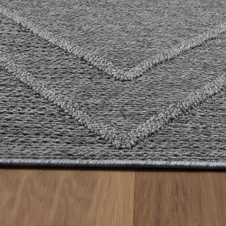 Outdoor Teppich Piero rechteckig - 120x170 cm - Grau – Bild 4