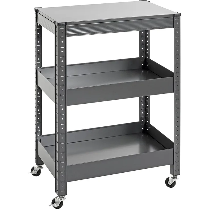 Servierwagen >55818< in anthrazit, Metall - 50x75x32cm (BxHxT)