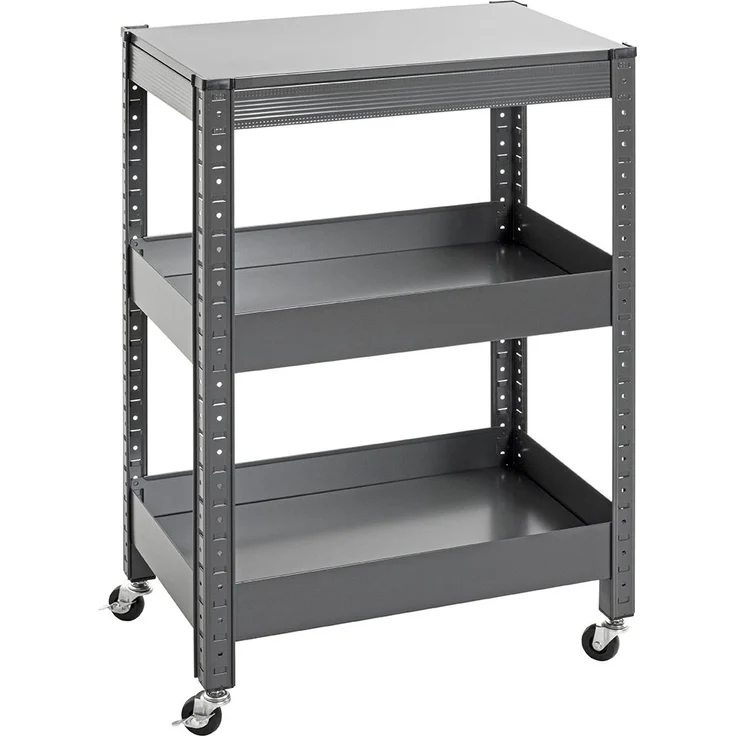 Servierwagen >55818< in anthrazit, Metall - 50x75x32cm (BxHxT) – Bild 1