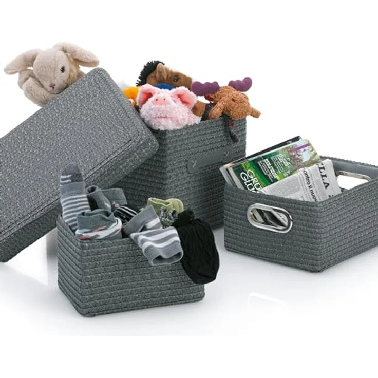 kela Aufbewahrungskorb Rimossa, seitliche Haltegriffe, Innenfutter aus Stoff, mit Deckel – Bild 9