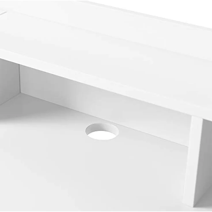 Teamson Home, Creativo Holzschreiberschreibtisch, MDF, mit Lagerung, Regalen und Schubladen, Büro, Weiß/Natur, VNF-00045 – Bild 9