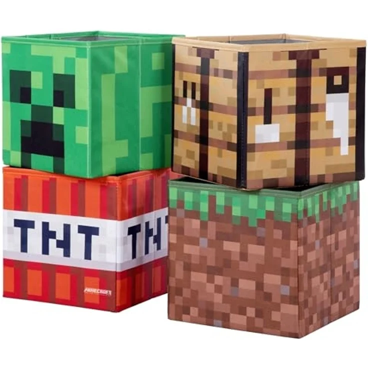 MINECRAFT - Sitzbank, Leseregal, Bank mit Sitzkissen und Stauraum, Kindermöbel mit buntem Design – Bild 5