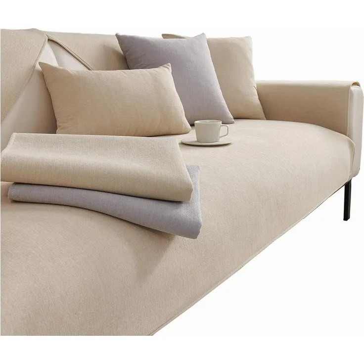 Agger Sofaschoner Sofa Überzug Weiche Chenille Sofabezug Hund Katze Sofaschoner, Anti Rutsch Vintage Couch Überzug für 1 2 3 4 Sitzer Sofa