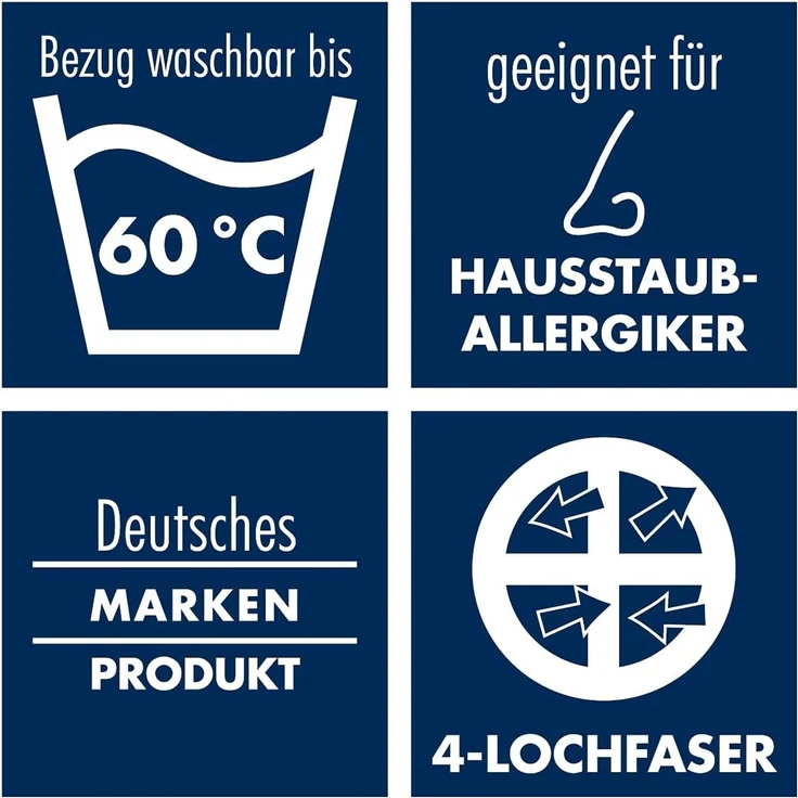 Irisette 'Bettcomfort' Kissen, Polyester weiß, 40x80 cm – Bild 4