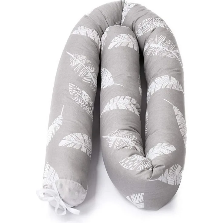 Amilian Nestchenschlange Bettschlange 210cm - Seitenschläferkissen - Nestschlangen, (Nestchenschlange für Kinderbett, Nestchen, Bettumrandung als Kopfschutz, Kantenschutz für Ihr Babybett), Nestchen - Bettumrandung als Kopfschutz - Kantenschutz für Bab...