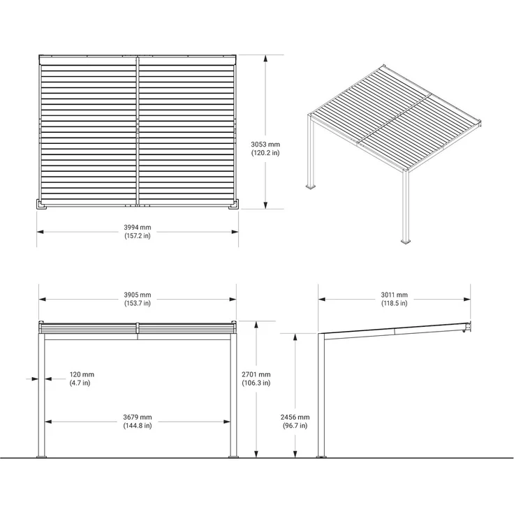 Sojag Hana 1013 | Alu Terrassenüberdachung mit – Bild 6
