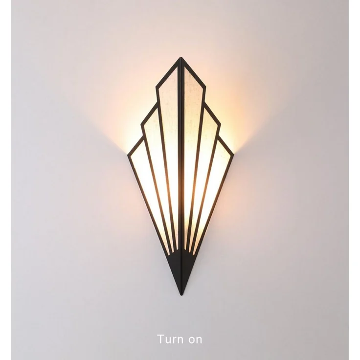 POPOLIC LED Wandleuchte Moderne Wandleuchte mit Fächer-Design, Mit sanftem Flammenlicht-Effekt für Flur, Wohnzimmer und Schlafzimmer. – Bild 3