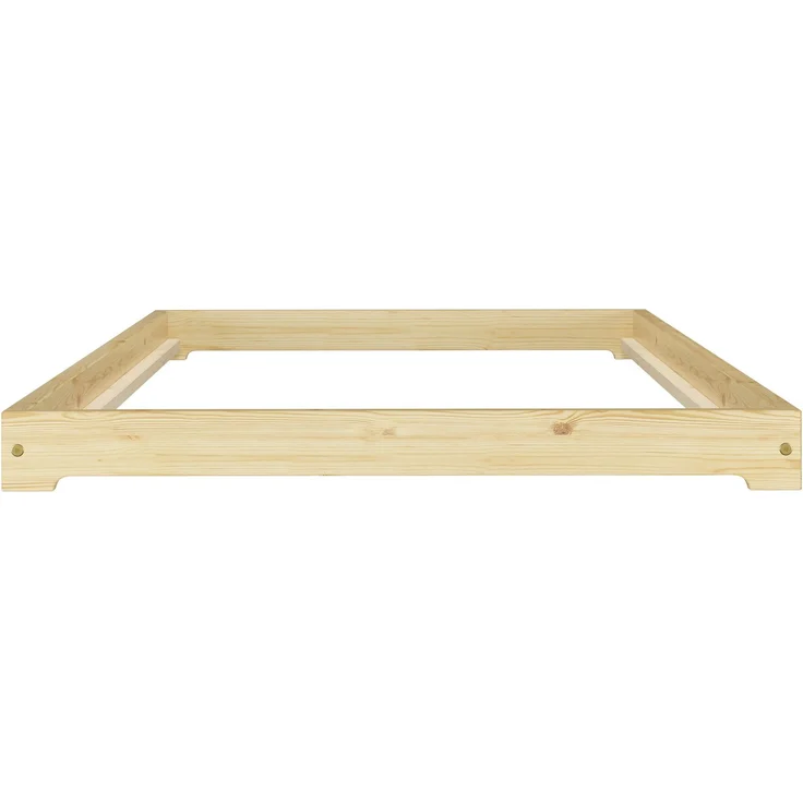 Bettrahmen Bodenbett Futon extra niedriges Holzbett 90x200 Kiefer lackiert V-60.47K-09Rollrost inkl. – Bild 5
