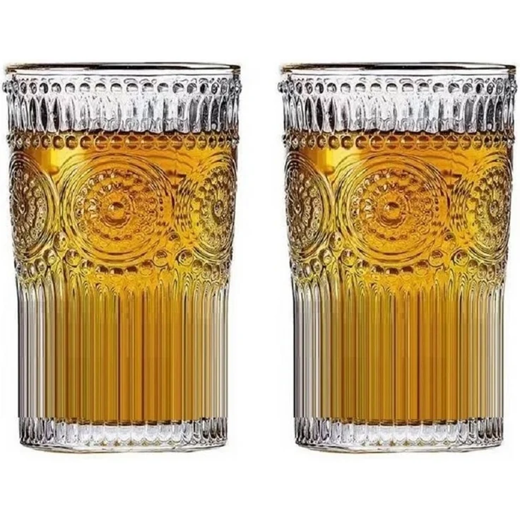 2 x Trinkglas Gläserset 400ml H 12cm Wasser, Cocktail, Whisky-Gläser G08 – Bild 2