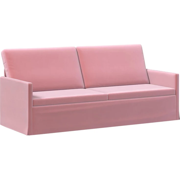 vidaXL 3-Sitzer Sofa Rosa 190 x 81 x 82 cm Samt (V) 42041124 – Bild 1