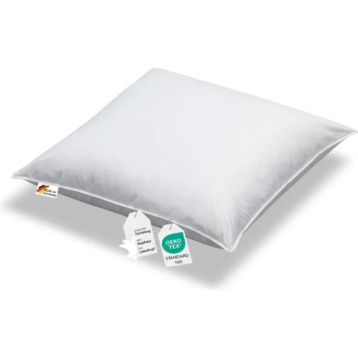 Kopfkissen Daunenkissen sibirische Daunen 500g weich 80x80 100% natur