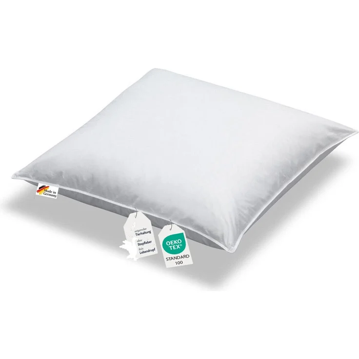 Kopfkissen Daunenkissen sibirische Daunen 500g weich 80x80 100% natur – Bild 1
