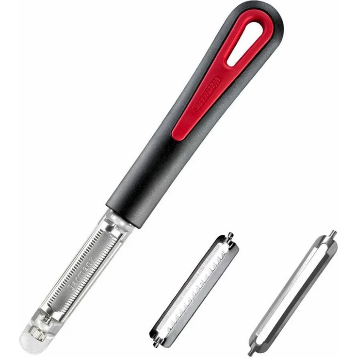 WESTMARK Sparschäler Set, 3-tlg.: 1 Tomaten-/Kiwischäler + 1 Julienne-Klinge + 1 Standard-K