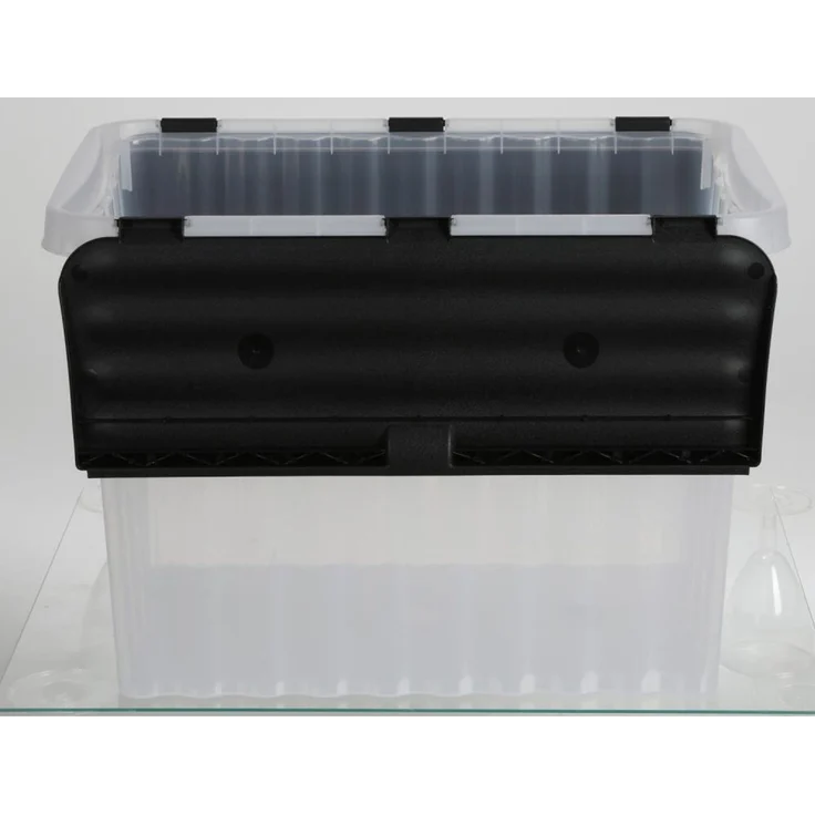 Aufbewahrungsbox 24L Wellenbox Staubox Transparent 43x30x30cm mit Deckel Spielzeugkiste – Bild 6