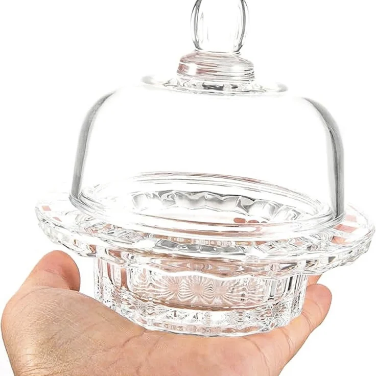 Glas-Zuckerdose mit Deckel - ø10 cm, Stilvoll & Praktisch – Bild 3