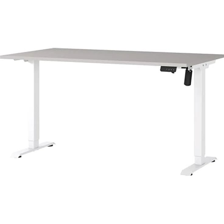 Germania Schreibtisch 8023-617, in Kaschmir/Weiß, elektr. höhenverstellbar, 140 x 119 x 80 cm (BxHxT) – Bild 2