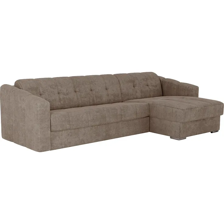 Vente-unique - DARIELO Sofa Stoff Schokoladenbraun - B 223 cm152 cm x H 90 cm x L 295 cm – Bild 5