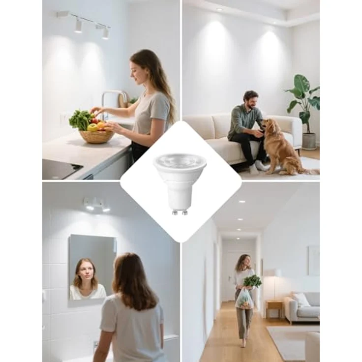 Lepro Energieklasse A GU10 LED Neutralweiß, 2W 4000K 360 LM, Nicht Dimmbar Reflektorlampe, Energiesparendes GU 10 LED Leuchtmittel, 38° Abstrahlwinkel für Wohnzimmer, Küche, Schlafzimmer, 4 Stück – Bild 9