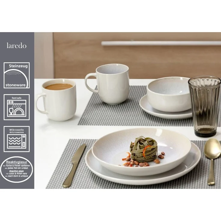 Ritzenhoff & Breker 'LAREDO' Suppenteller, Steinzeug beige, Ø 23 cm, spülmaschinen- und mikrowellengeeignet – Bild 2