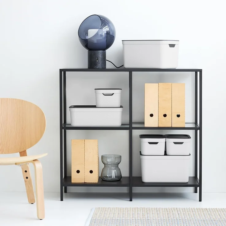 Rotho Jive 3er-Set Aufbewahrungsbox 10l mit Deckel, Kunststoff, weiss – Bild 2