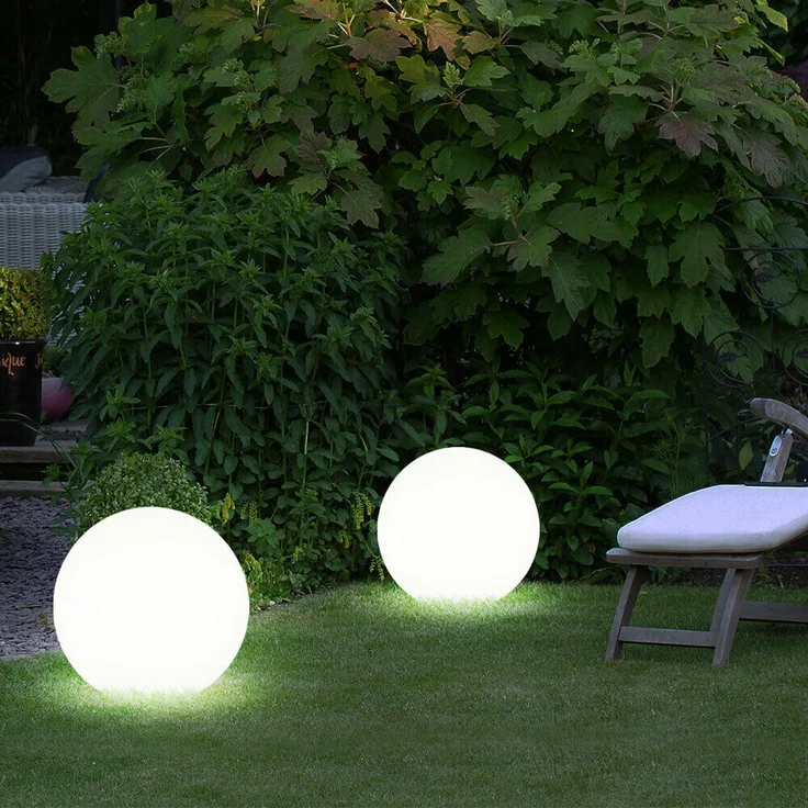 2er Set LED Solarkugel Steckleuchten, H 62 cm – Bild 7