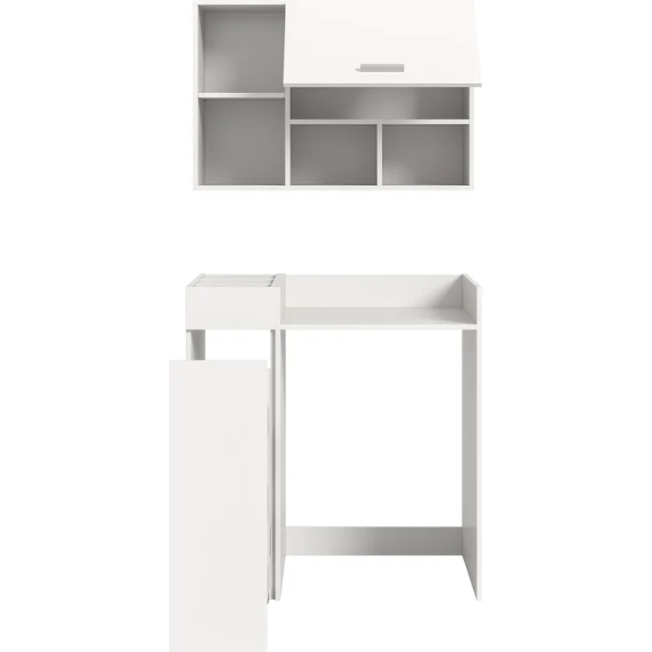 Waschmaschienenumbau Set (B/H/T: 95x195x60 cm) in weiß Nachbildung – Bild 3