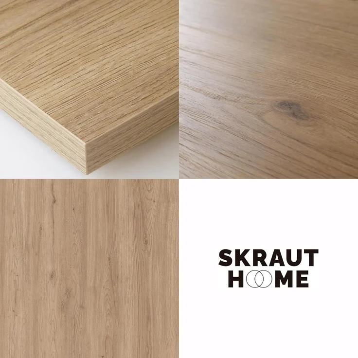 Skraut Home | TV-Schrank, Lowboard | für Wohnzimmer und Esszimmer | 317 x 45 x 35 cm | Elektrokamin XXL | Moderner Stil | Eiche – Bild 6