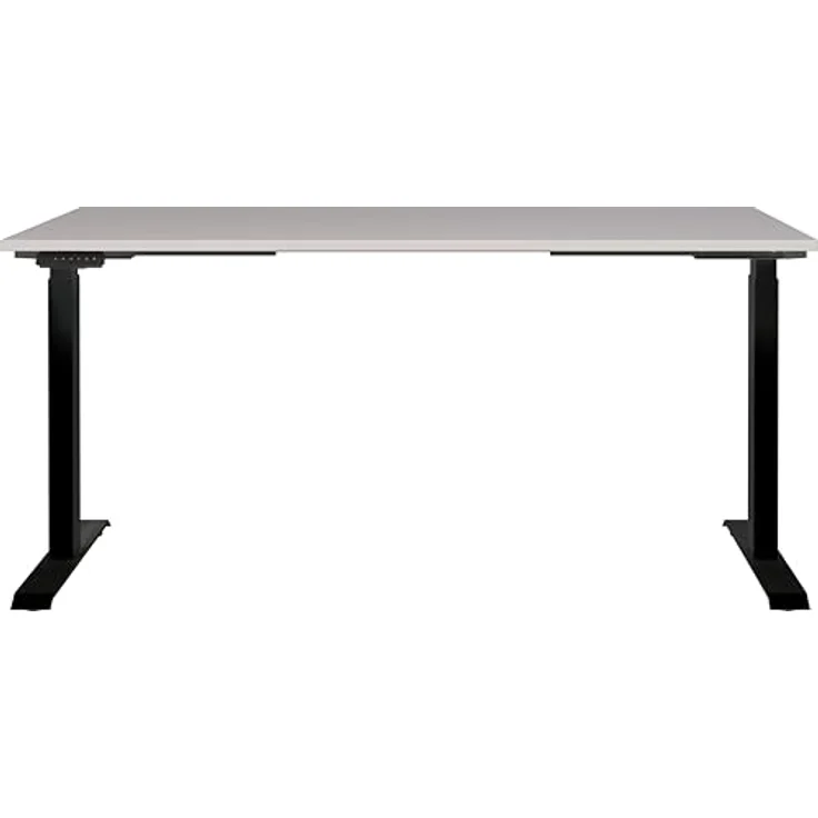 Germania Schreibtisch 7908-630, in Kaschmir/Schwarz, EL. höhenverstellb, 160 x 120 x 80 cm (BxHxT) – Bild 4