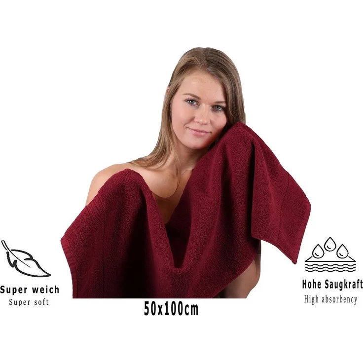 Betz Handtücher 8 Stück Premium 50x100 cm Handtuch-Set, 100% Baumwolle (Set) – Bild 1