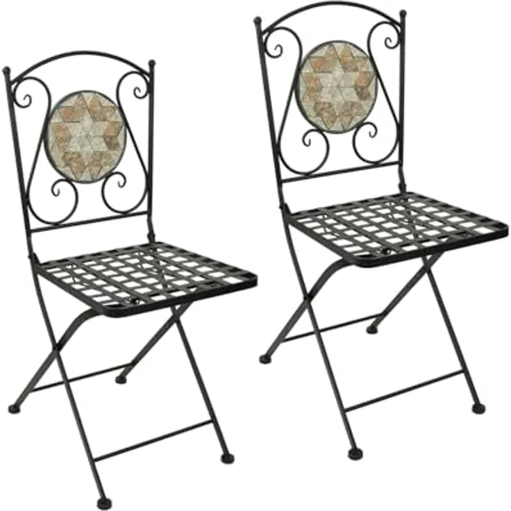 HTI-Line Gartenstuhl Metallstuhl 2er Set Marokko (Set, 2 St), Gartenstuhl Mediterran – Bild 1