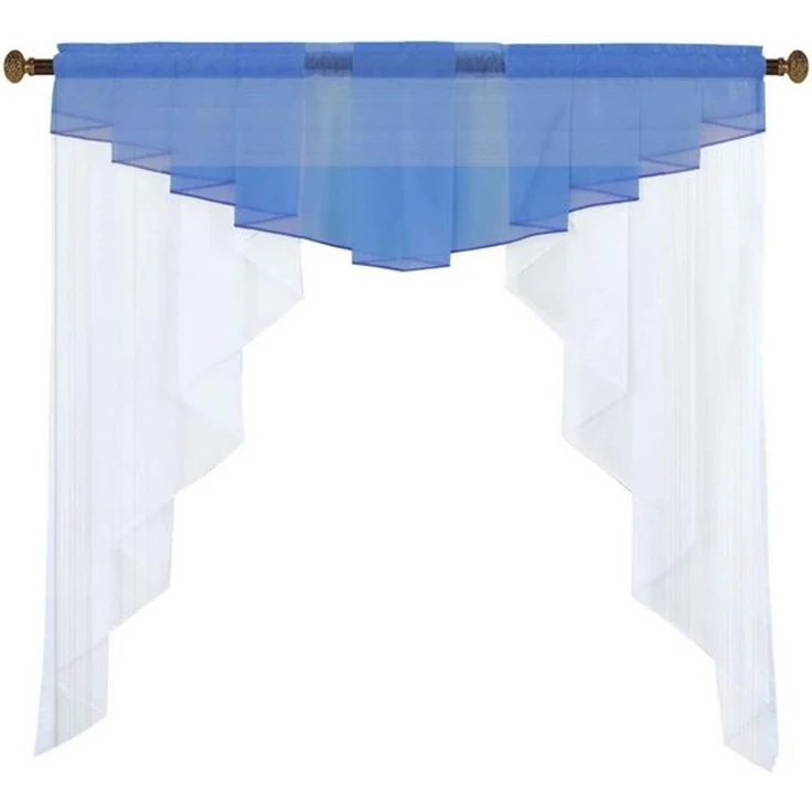 Gardinenbox Scheibengardine, Stangendurchzug, transparent, Voile, M-Bogen Universalband Kurzgardine – Bild 4