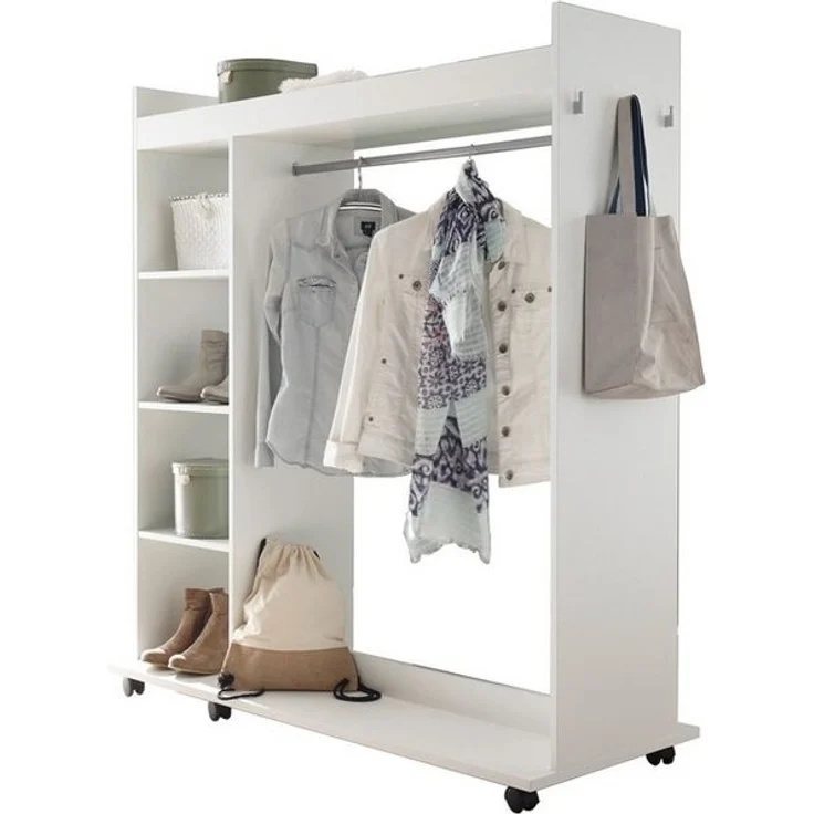 Kompaktgarderobe >Vinnie< in Weiß matt - 138x150x56cm (BxHxT) – Bild 2