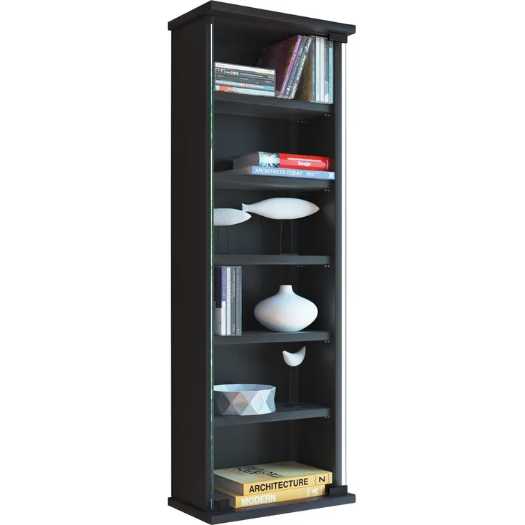 VCM CD / DVD Media Regal Lona 912021 Schwarz H. 92 x B. 31 x T. 18 cm