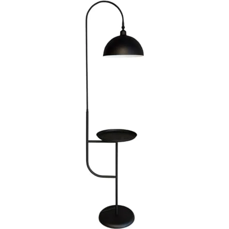 Bamyum Stehlampe Moderne Stehlampe aus Metall mit E27, verstellbarer Lampenschirm, ohne Leuchtmittel, E27, verstellbarer Lampenschirm, Stehluchte mit Ablage – Bild 6