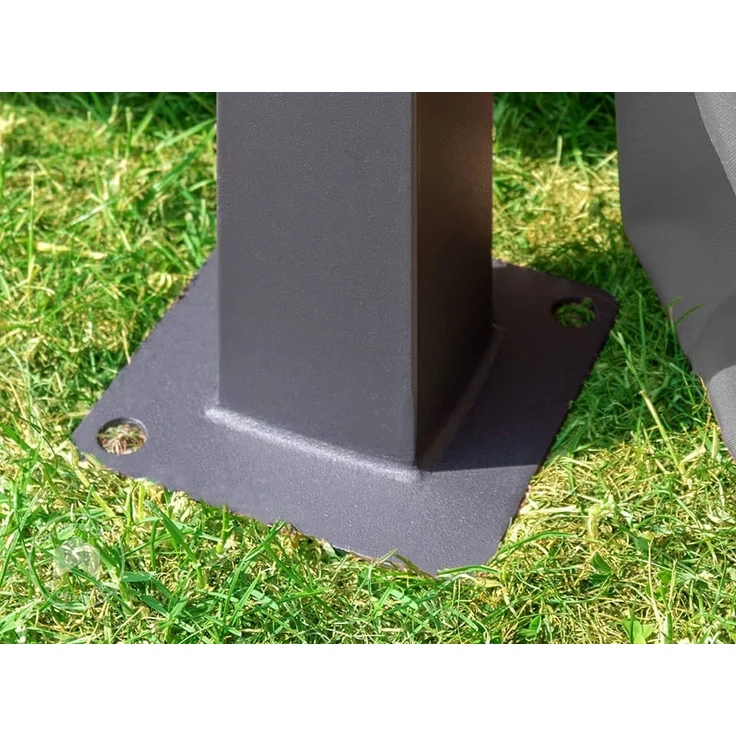 Toolport Gartenpavillon wasserdicht 180g m² Dachplane, Stahlrahmen / Polyester grau, 3x3 m – Bild 5