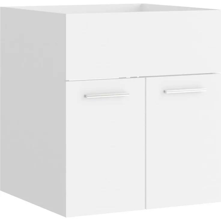Waschbeckenunterschrank, Badschrank, Unterschrank Weiß 41x38,5x46 cm Holzwerkstoff j374p