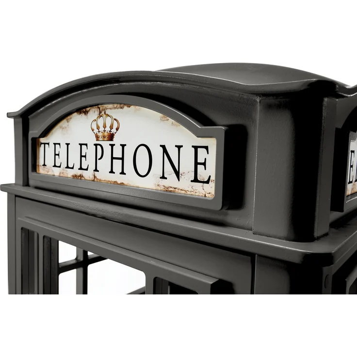 Telefonzelle Schrank – Telefonbox 1-türig in Schwarz – Bild 7